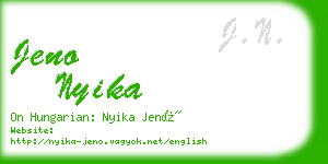 jeno nyika business card